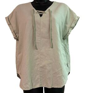 Eddie Bauer | Linen Blend | Fennel Shirt | S